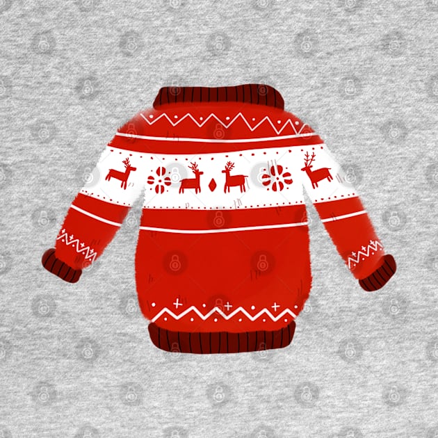 Ugly Christmas Sweater Reindeer by bruxamagica